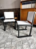 Paar vintage design stoelen met sledepoten, Ophalen, Hout, Gebruikt, Twee