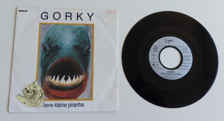 Belpop: Gorky: 'Lieve Kleine Piranha' (single), Cd's en Dvd's, Vinyl Singles, Gebruikt, Single, Nederlandstalig, 7 inch, Ophalen of Verzenden