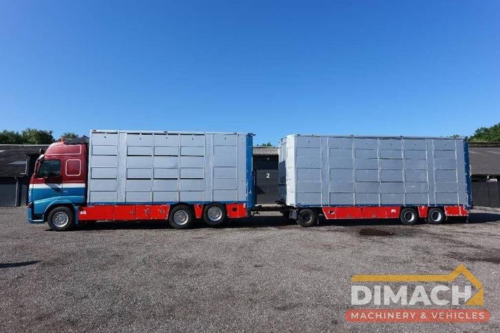 Volvo FH 13 480 6x2 3 stock livestock transport Cuppers, Auto's, Vrachtwagens, ABS, Airconditioning, Cruise Control, Diesel, Handgeschakeld