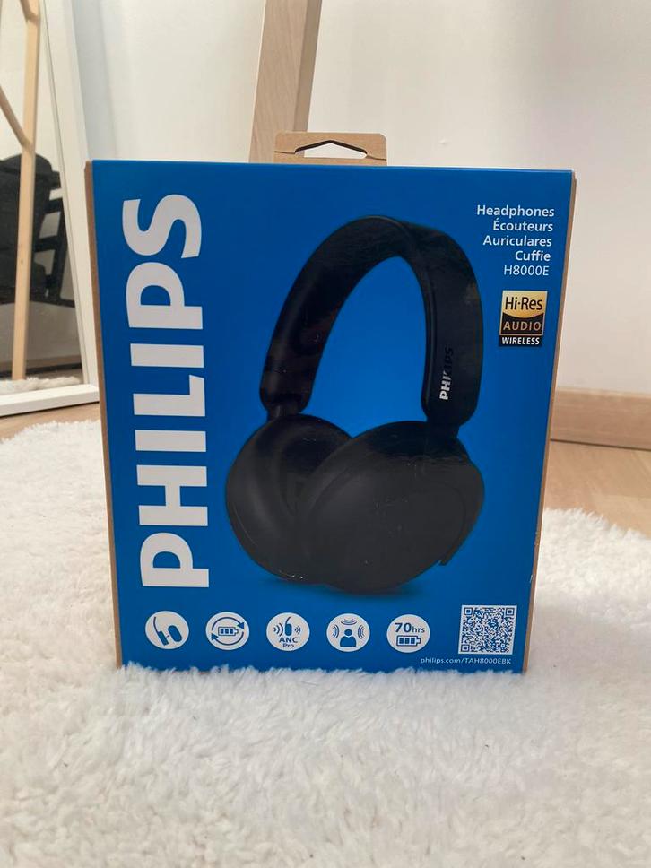 Philips TAH8000EBK/00, Audio, Tv en Foto, Hoofdtelefoons, Op oor (supra aural), Philips, Draadloos, Bluetooth, Ophalen