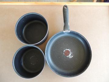 Casserole Tefal Ingénio - Noir - lot de 3 beschikbaar voor biedingen