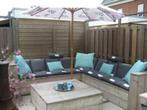 Unieke kwaliteit loungebank, complete loungeset steigerhout, Tuin en Terras, Ophalen, Nieuw, Steigerhout, Loungeset