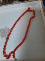 vintage ketting uit verzameling - bloedkoraal?, Ophalen of Verzenden, Zo goed als nieuw
