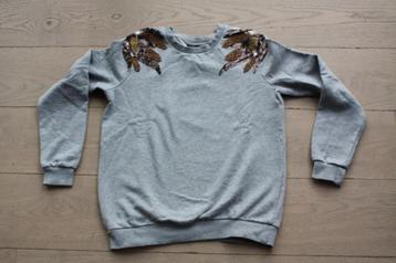 lichtgrijze trui van JBC met pailletjes, maat XS beschikbaar voor biedingen