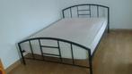 Lit double 120, Huis en Inrichting, Slaapkamer | Bedden, 190 cm of minder, 120 cm, Gebruikt, Metaal