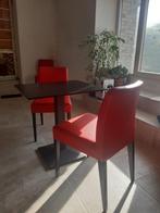 1 tafel + 2 stoelen 90,00€, Zakelijke goederen, Horeca | Meubilair en Inrichting, Ophalen, Gebruikt, Meubilair