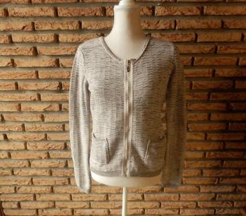  (6) -gilet femme t.38 gris - motivi -