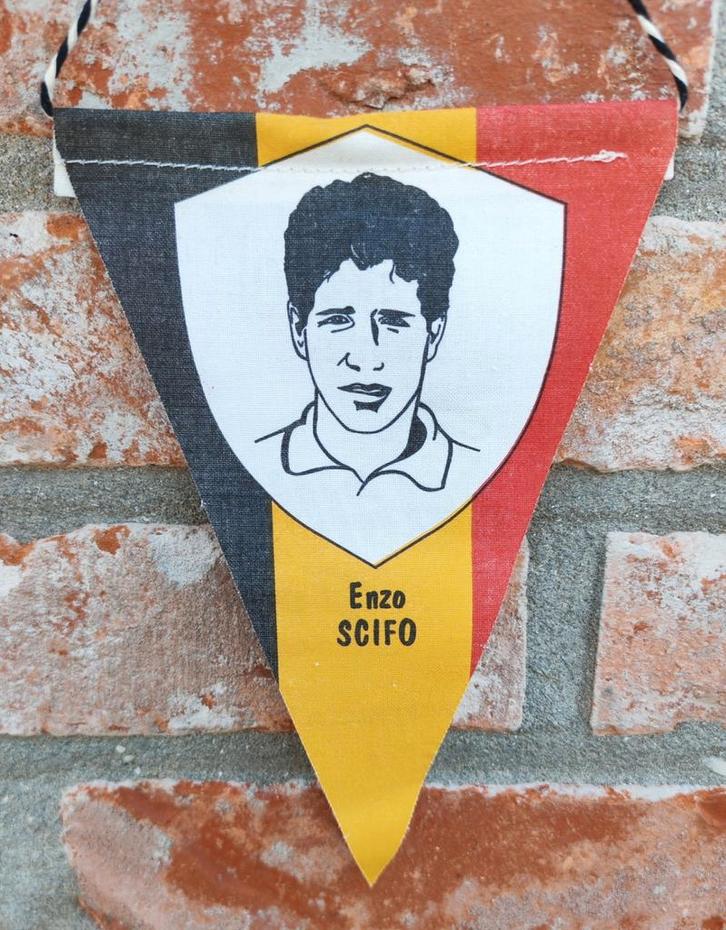 Enzo Scifo WK 1994 superbe rare fanion collection original, Diversen, Vlaggen en Wimpels, Zo goed als nieuw, Ophalen of Verzenden