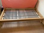 Eenpersoonsbed met lattoflex, Huis en Inrichting, Slaapkamer | Bedden, Ophalen, Eenpersoons, Bruin, 200 cm
