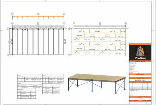 Entresolvloer mezzanine verdiepingsvloer aanbieding 5x10, Zakelijke goederen, Kantoor en Winkelinrichting | Magazijn, Stelling en Opslag