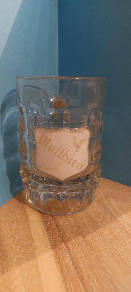 Glazen pull Matthieu  Anvers   1964, Verzamelen, Biermerken, Gebruikt, Pul(len), Overige merken, Ophalen of Verzenden