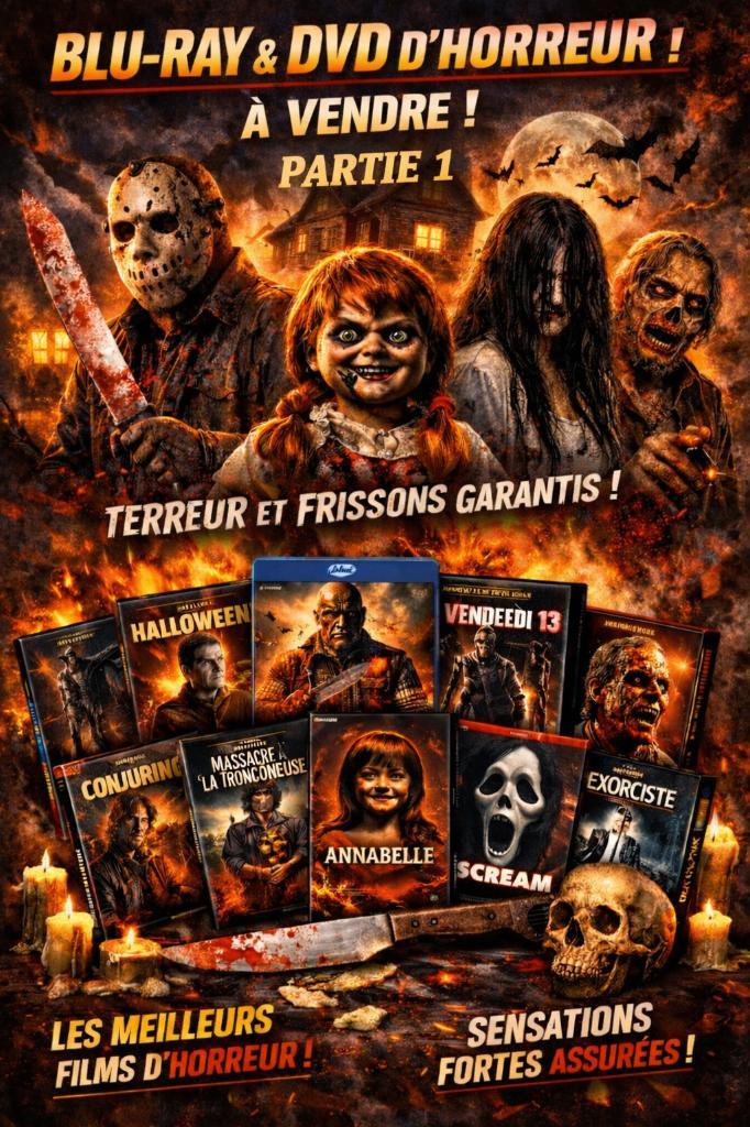 Films HORREUR en VRAC (partie 1) 🎥 dvd ▬ blu-ray, Cd's en Dvd's, Dvd's | Horror, Zo goed als nieuw, Overige genres, Boxset, Ophalen of Verzenden