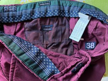 Broek wijnrood Slim Fit Chino  stretch Riverwoods beschikbaar voor biedingen