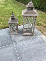 2 kaars lantaarns, Ophalen of Verzenden, Hout, Kaars