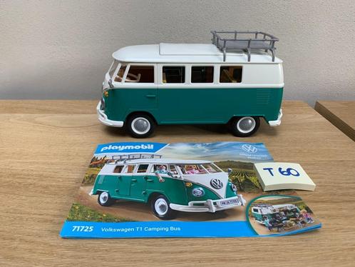 PLAYMOBIL T60 - SET 71725 VOLKSWAGEN T1 CAMPING BUS, Kinderen en Baby's, Speelgoed | Playmobil, Nieuw, Complete set, Ophalen of Verzenden