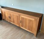 Buffet en teck massif, Maison & Meubles, Armoires | Dressoirs, Comme neuf, Teck, Enlèvement, 200 cm ou plus