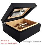 SALE HUMIDOR ADORINI TORINO MEDIUM DELUXE 75 SIGAREN h135, Enlèvement ou Envoi, Neuf, Boite à tabac ou Emballage