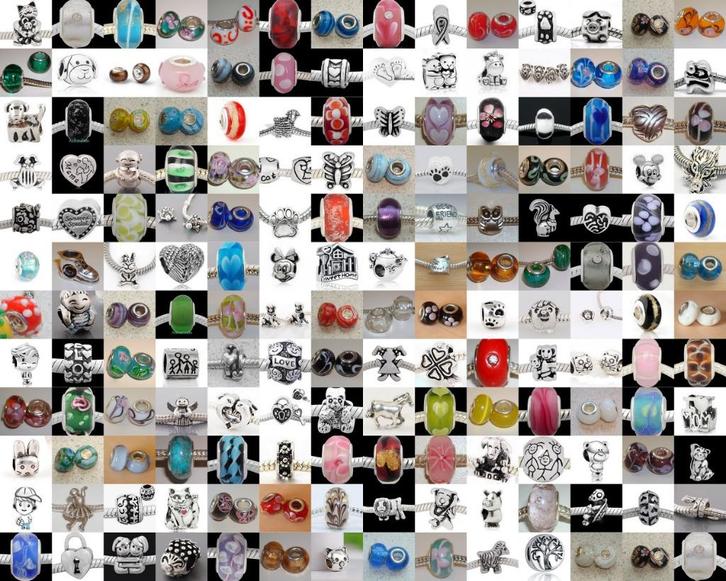 Vanaf € 0,06 Verzilverde bedels/beads, Handtassen en Accessoires, Bedels, Nieuw, Overige merken, Verzenden