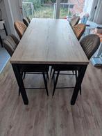 Table haute (H : 90 cm) avec 6 tabourets de bar, Enlèvement, Comme neuf