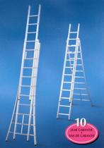 Echelle SOLIDE  triple 3 x 14 échelons, Doe-het-zelf en Bouw, Ladders en Trappen, Ophalen, Zo goed als nieuw, Ladder, Opvouwbaar of Inschuifbaar