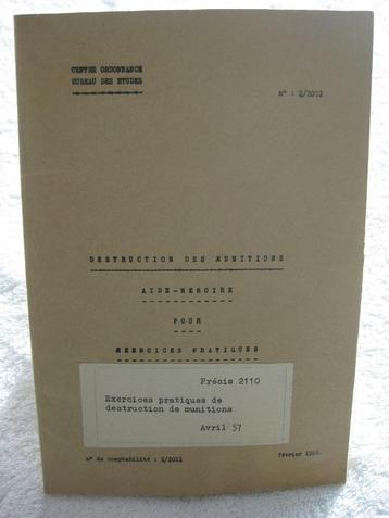 ABL Belgian Army — handleiding voor munitie - 1956 beschikbaar voor biedingen