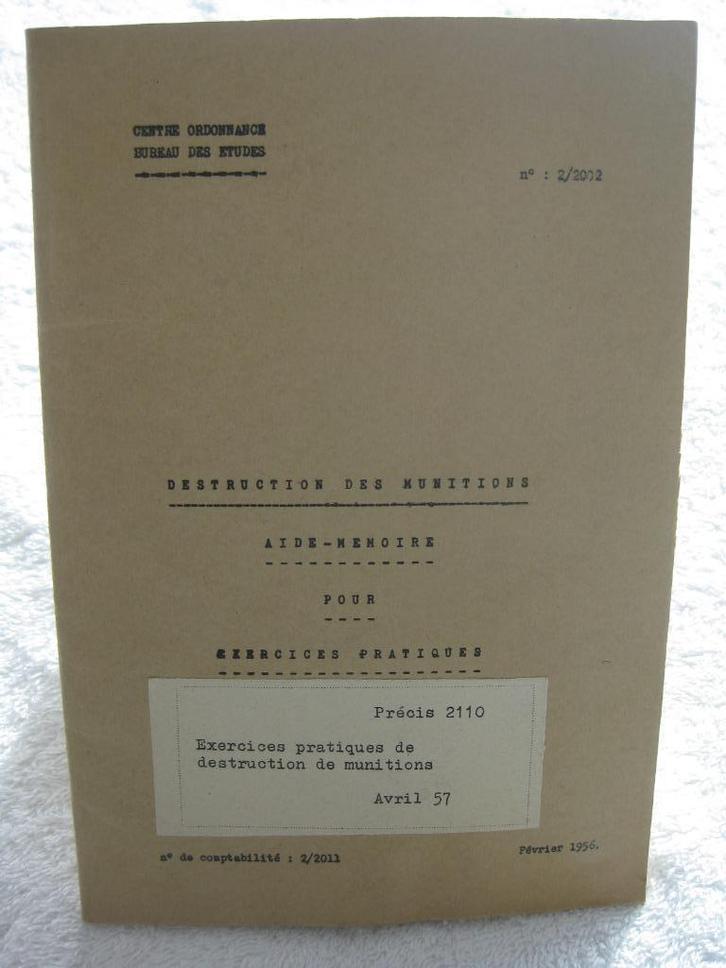 ABL Belgian Army — handleiding voor munitie - 1956, Boeken, Oorlog en Militair, Gelezen, Algemeen, Ophalen of Verzenden