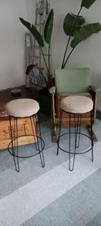 2 barkrukken, Ophalen, Gebruikt, 60 tot 90 cm, Metaal