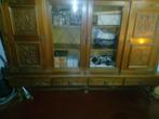 grote buffetkast old style 2 glazen deuren, Huis en Inrichting, Kasten | Buffetkasten, 50 tot 100 cm, 150 tot 200 cm, Gebruikt