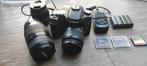 Canon 50 d met 3 lenzen + 3 batterijen+ geheugenkaarten, Ophalen of Verzenden, Canon