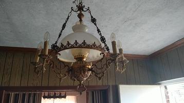 Luster, metaal, goed werkende 80 hoog 60 diameter. beschikbaar voor biedingen