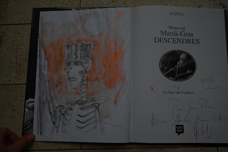 Dédicace Libergé, Monsieur mardi gras Descendres 3 EO, Boeken, Stripverhalen, Zo goed als nieuw, Eén stripboek, Ophalen of Verzenden
