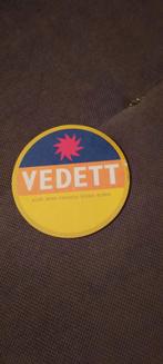 Vedett bierkaartje met gele onderkant Unitd Beers of Vedett, Enlèvement ou Envoi