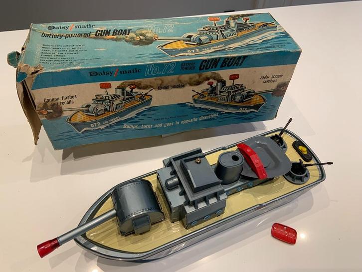 072 U.S.S. Farragut Cap Firing Gun Boat, Antiek en Kunst, Antiek | Speelgoed, Ophalen of Verzenden