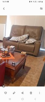 2 maal 2 zit een met elektrische relax in leer !, Huis en Inrichting, Zetels | Zetels, Ophalen, Zo goed als nieuw, Leer