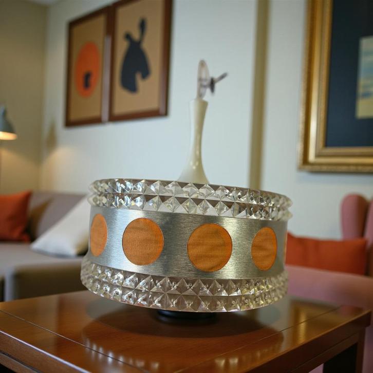 Vintage ufo luster / space age hanglamp, Antiek en Kunst, Antiek | Verlichting, Ophalen of Verzenden