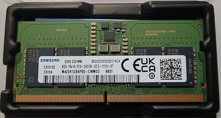 2 x DDR5 SODIMM PC5-5600B 8Gb, Computers en Software, RAM geheugen, Nieuw, Laptop, 8 GB, DDR5, Ophalen
