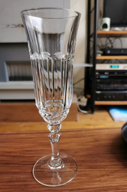 6x Champagneglazen kristal zware kwaliteit, prijs per set., Antiek en Kunst, Antiek | Glaswerk en Kristal, Ophalen of Verzenden