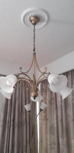 Set van 2 hanglampen en 1 staanlamp, Huis en Inrichting, Ophalen of Verzenden, Zo goed als nieuw, Metaal, 75 cm of meer