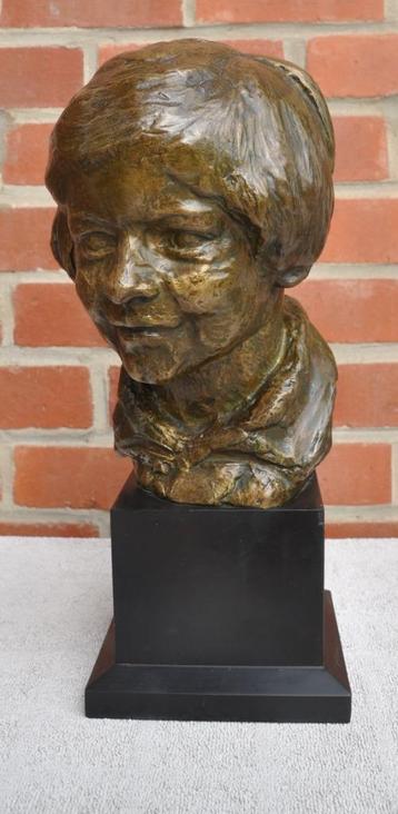 Tête de petite fille en bronze - Frans CLAESSENS  