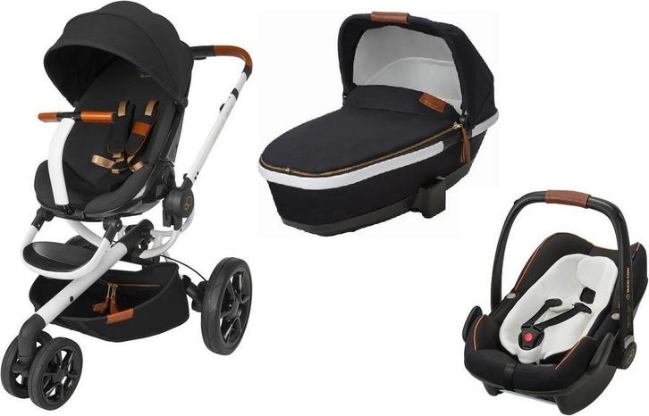 Trio Poussette - Quinny Edition Rachel Zoe, Enfants & Bébés, Poussettes & Combinaisons, Utilisé, Poussette, Quinny, Pneus, Avec siège auto