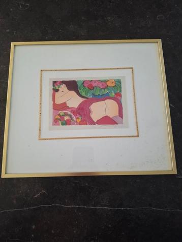 Walasse Ting - Woman and fruits (1985), Antiek en Kunst, Ophalen of Verzenden
