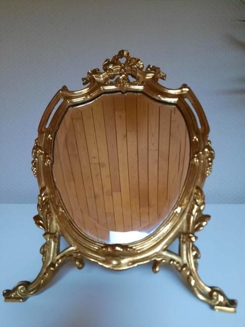 Superbe miroir de table doré – Style baroque ancien, Antiek en Kunst, Antiek | Spiegels, Ophalen of Verzenden