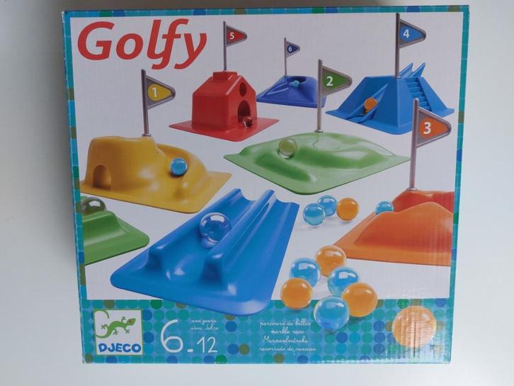 DJECO Spel Golfy: knikker minigolf - perfecte staat - 14 eur, Kinderen en Baby's, Speelgoed | Educatief en Creatief, Zo goed als nieuw