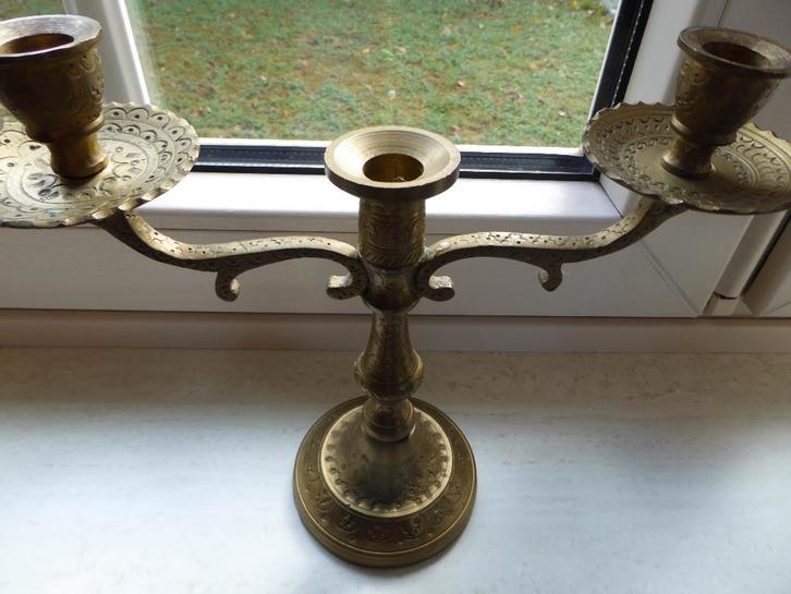 2 koperen kandelaars, Antiek en Kunst, Antiek | Kandelaars, Ophalen of Verzenden