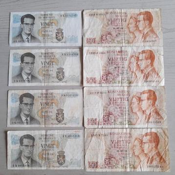België Bankbiljetten 20Fr. + 50Fr. beschikbaar voor biedingen