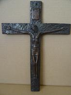 Art deco bronzen kruisbeeld 32cm antiek kruis kruisbeeld, Antiek en Kunst, Antiek | Religieuze voorwerpen, Ophalen of Verzenden