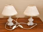 Set van 2 nachtlampjes in gebroken wit, Huis en Inrichting, Lampen | Tafellampen, Ophalen, Zo goed als nieuw
