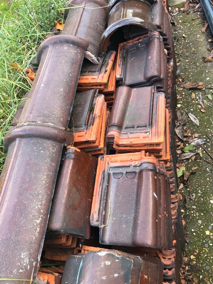 Dakpan Pottelberg Stormpan bruin rustiek nokken gevelpannen, Doe-het-zelf en Bouw, Dakpannen en Dakbedekking, Dakpannen, Steen of Klei