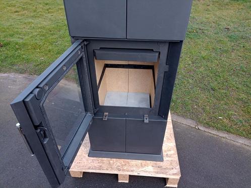 Speksteenkachel Lotus antraciet 565kg als nieuw., Huis en Inrichting, Kachels, Zo goed als nieuw, Houtkachel, Ophalen