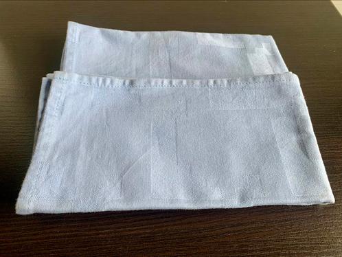 COOVI horeca opleiding: 2 servetten blauw 50x50, Huis en Inrichting, Keuken | Textiel, Zo goed als nieuw, Blauw, Ophalen